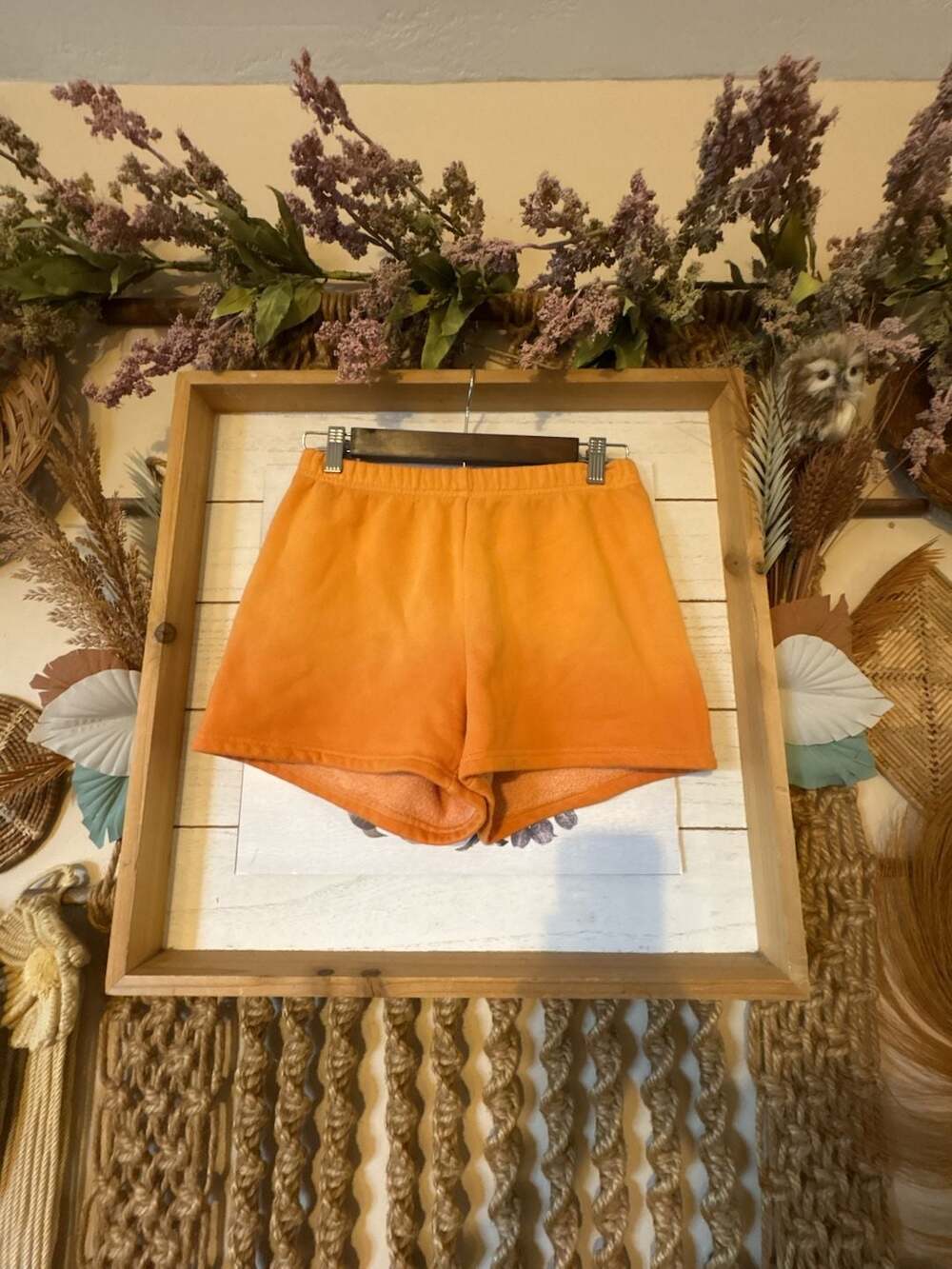 Tna Cozy Fleece Sweatshorts Size XS Orange Ombre
